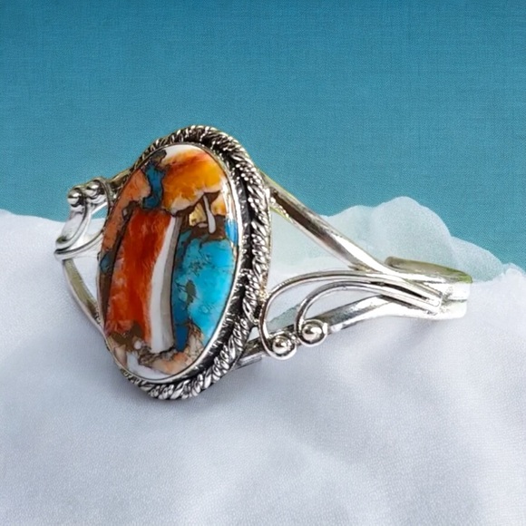 Vibrant multicolor silver plated bracelet - Picture 2 of 5